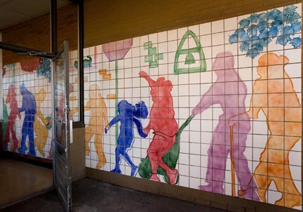 Clark Metro Ceramic Tile Entrance Mural by George Woideck of Artisan Architectural Ceramics